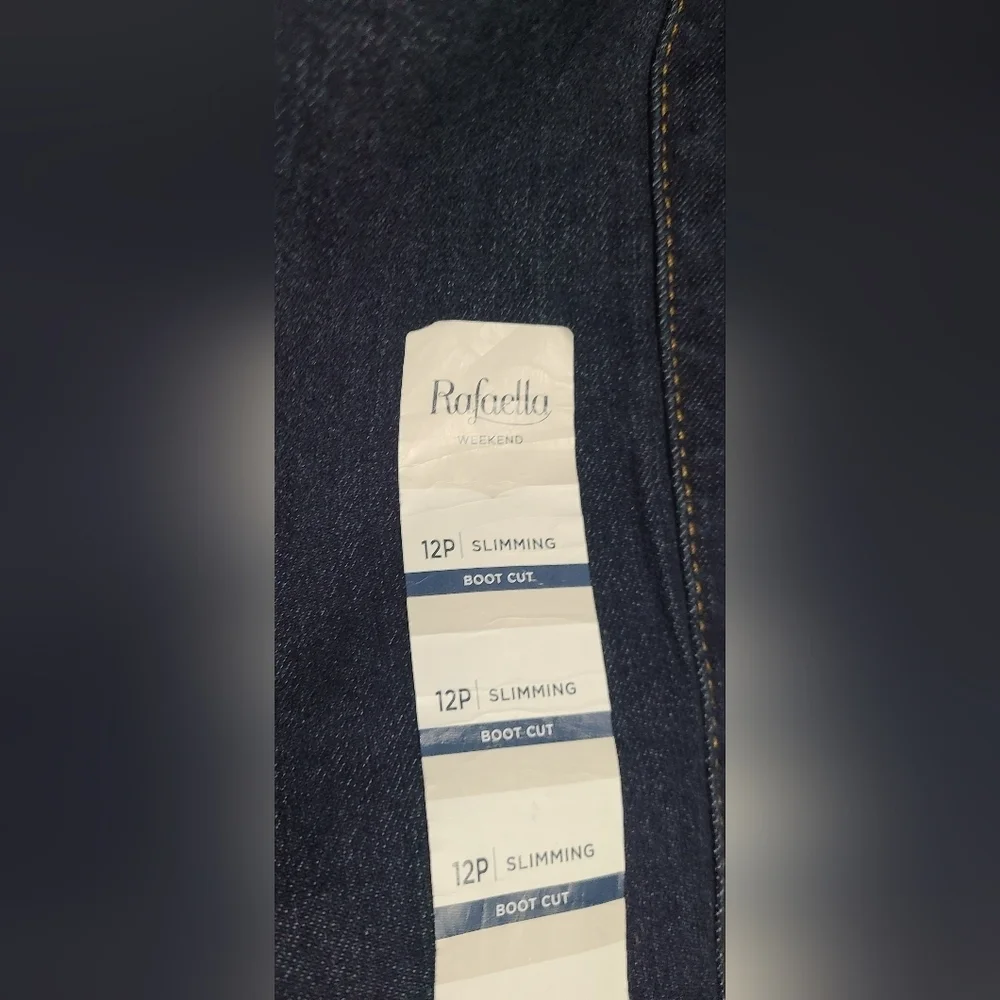 NWT Rafaella Weekend Slimming Bootcut Jeans in‎ Dark Indigo 12P